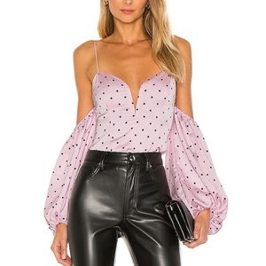 For Love and Lemons Celeste Moire top